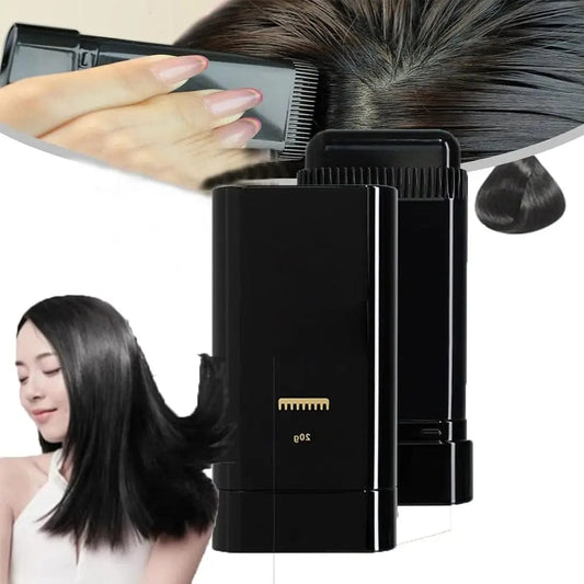 ehmznv Hairdressing Wand Natural Black White Hair Covering Stick